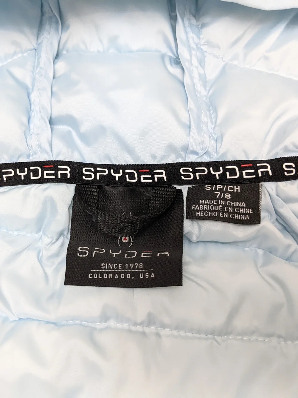 NWT Spyder Girls Light Weight Insulated Packable Puffer Jacket Size S 7-8